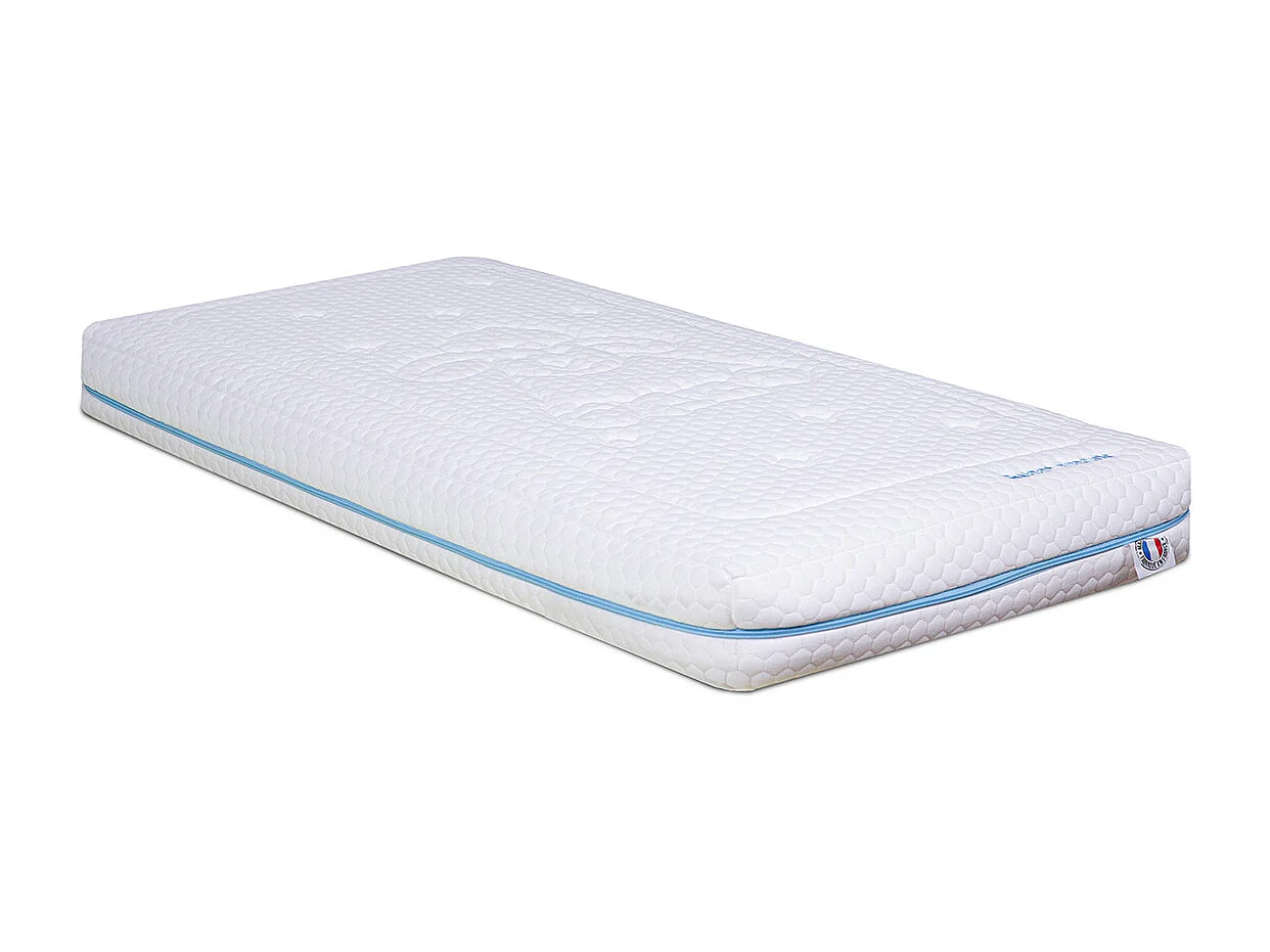 MINEA | Matelas SWEET DREAMS Bleu Bébé 90x200 cm | Mousses Haute Densité & supersoft