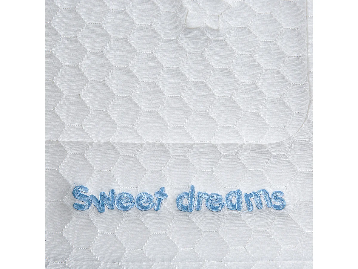Matelas bébé Sweet Dreams Bleu - Mousse déhoussable - Fabriqué en France - 14 cm d'épaisseur - Accueil moelleux
