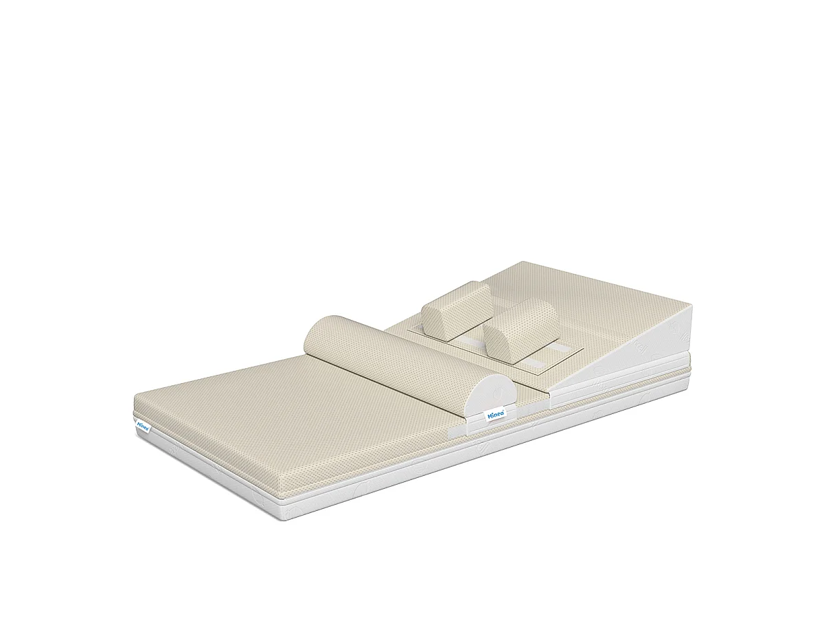 Kit Minea bébé - Matelas mousse déhoussable + accessoires - Pour lit 60x120 cm - 10 cm