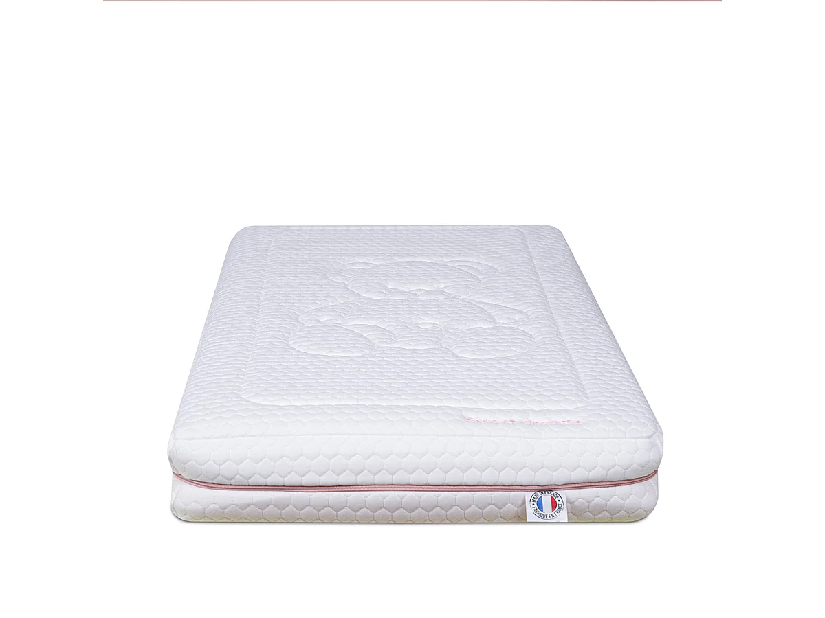 MINEA | Matelas SWEET DREAMS Rose Bébé 70x140 cm | Mousses Haute Densité & supersoft