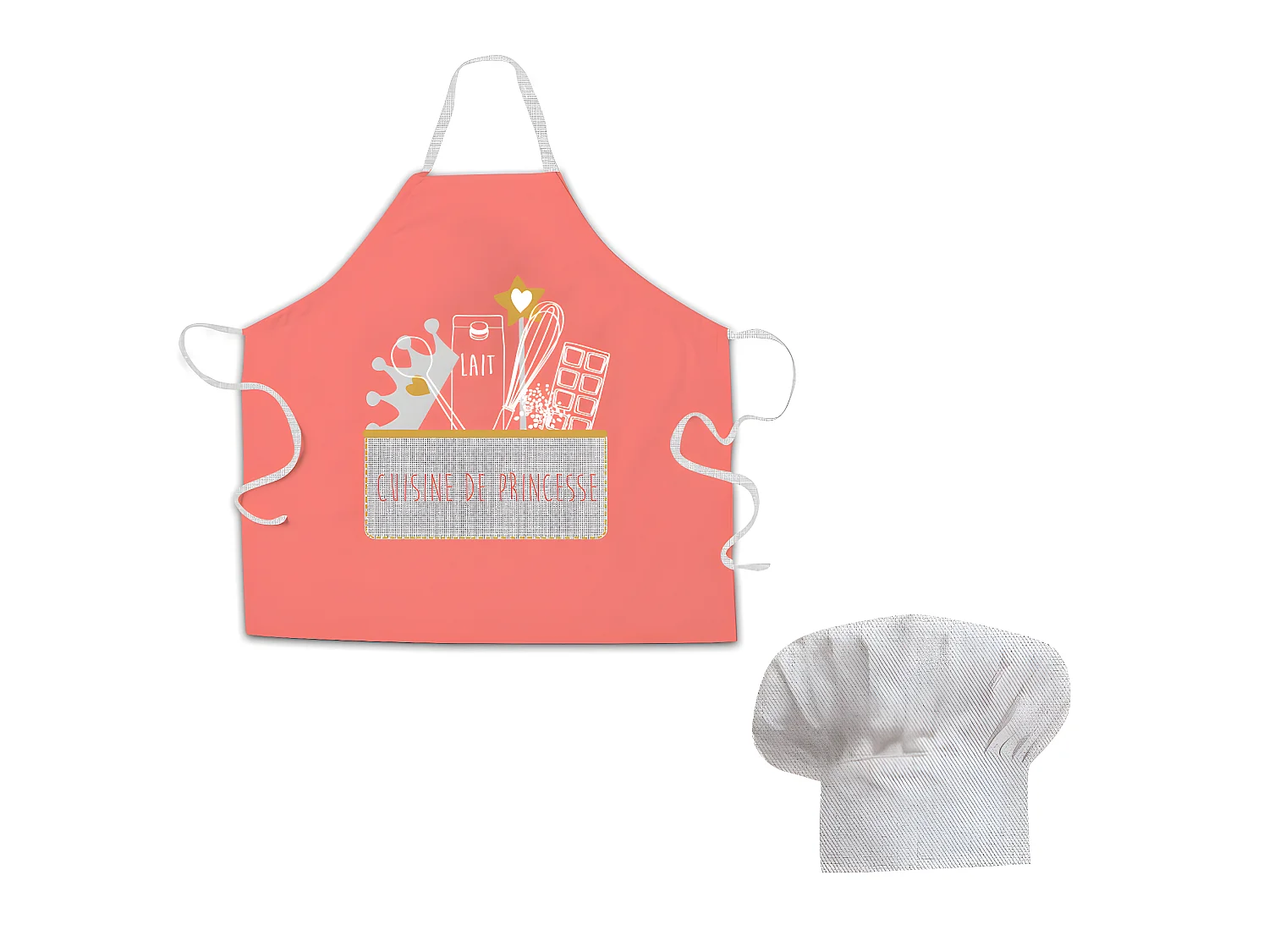 Tablier de cuisine rose 55x55cm