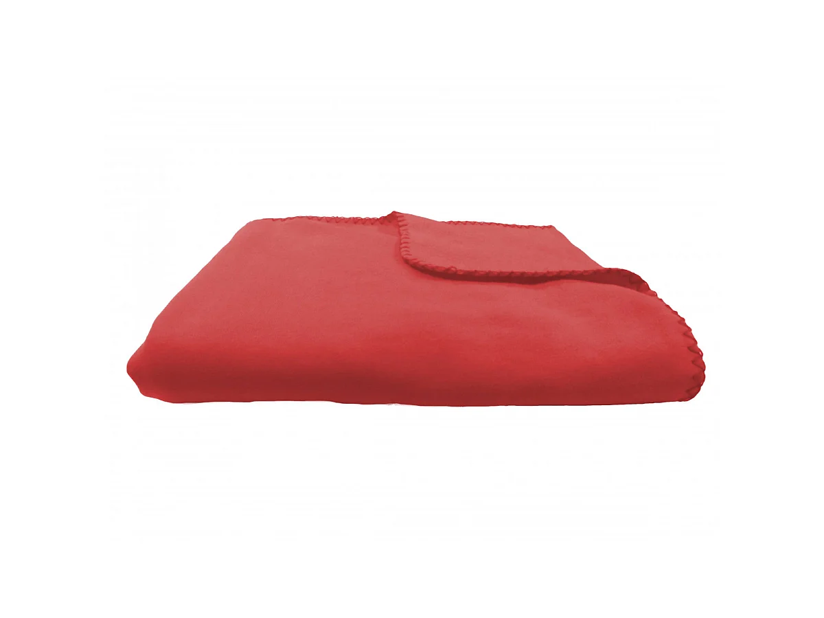 Lot 2 plaids gris et rouge polyester 130x150cm COOL