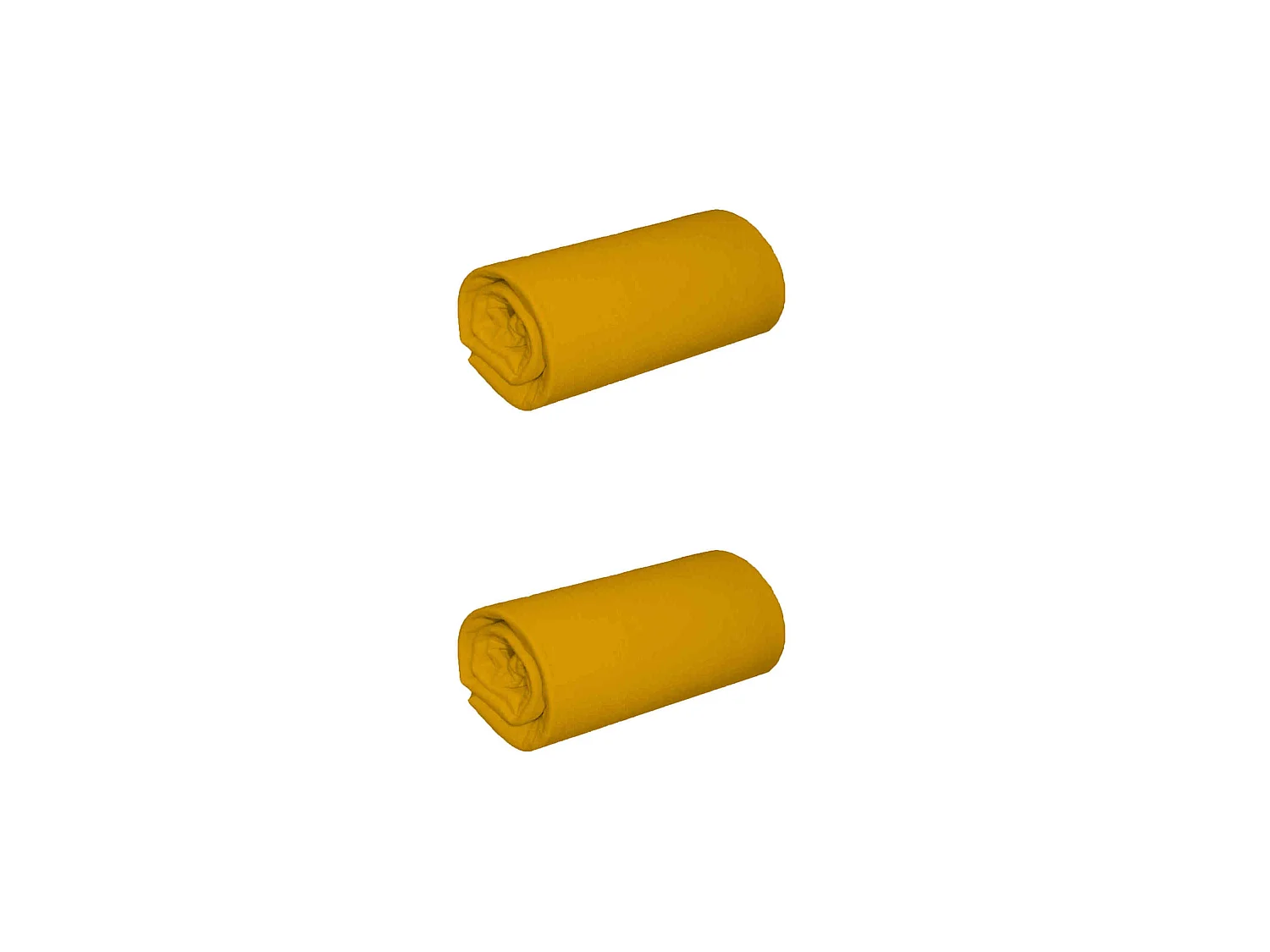 Lot de 2 draps housses jersey jaune moutarde bonnet 30 cm 80x200