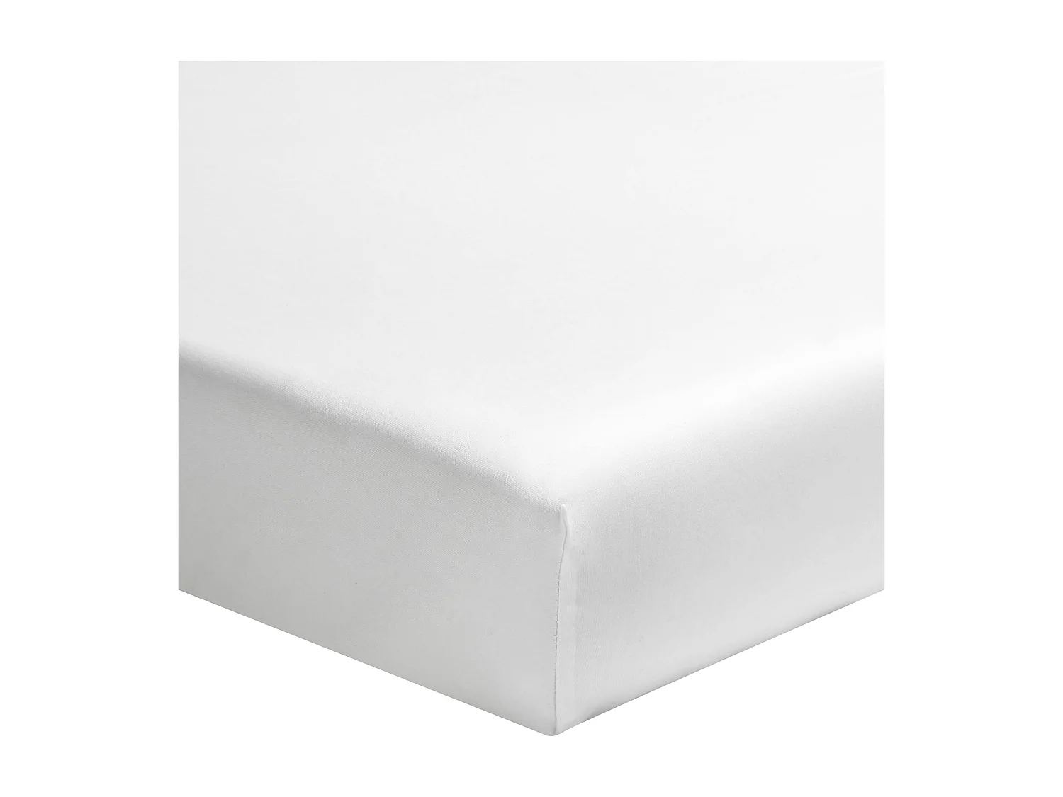 Drap housse blanc 100% coton biologique bonnet 30 cm 180x200