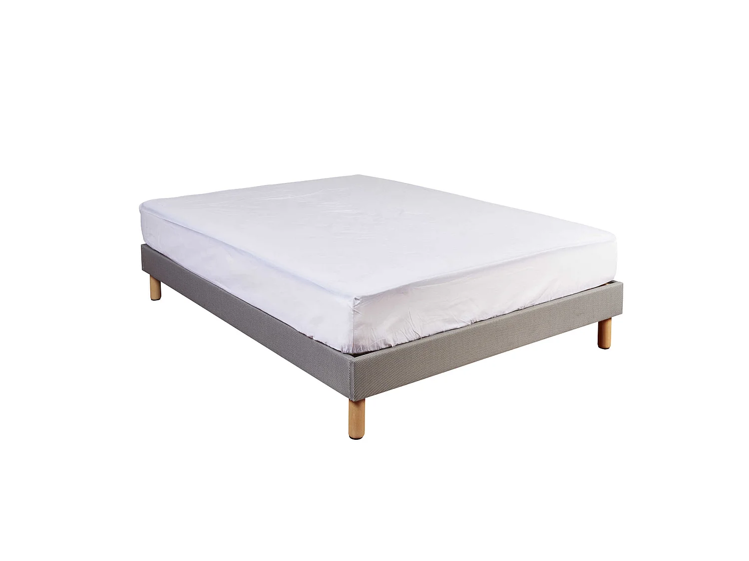 Drap Housse 100% coton Blanc - Bonnet 27 cm 160x200