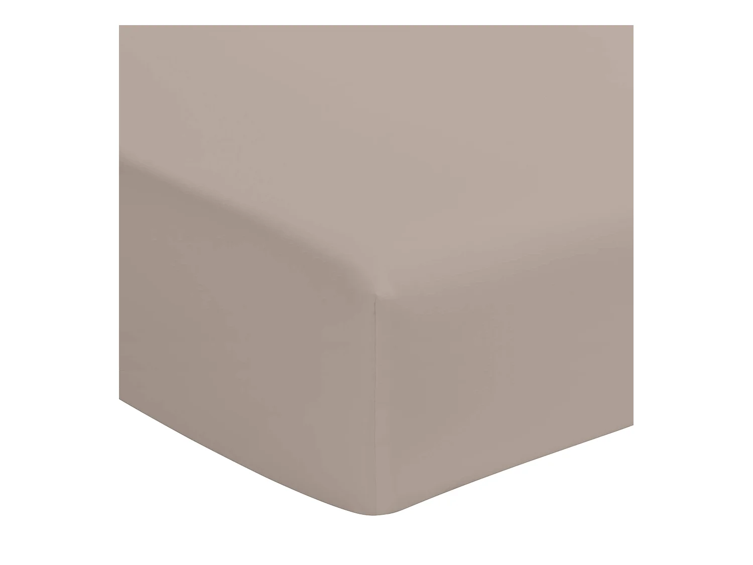 Drap housse percale lin bonnet 40 cm 160x200 cm