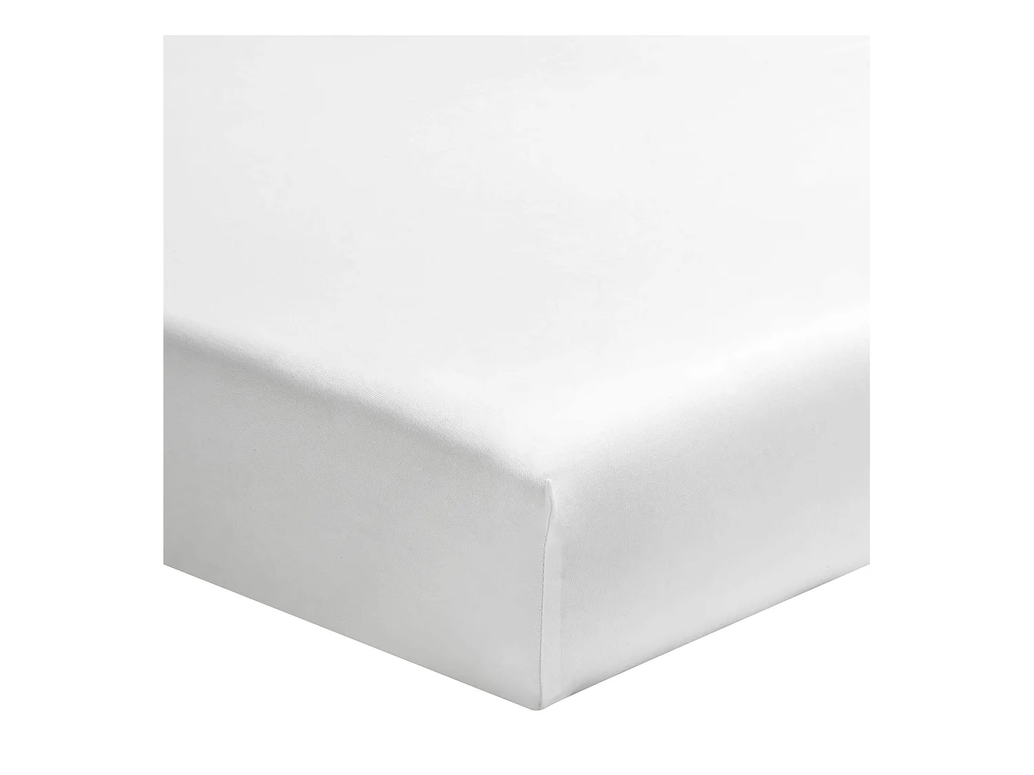 Drap housse bébé blanc 100% coton biologique bonnet 15 cm 60x120