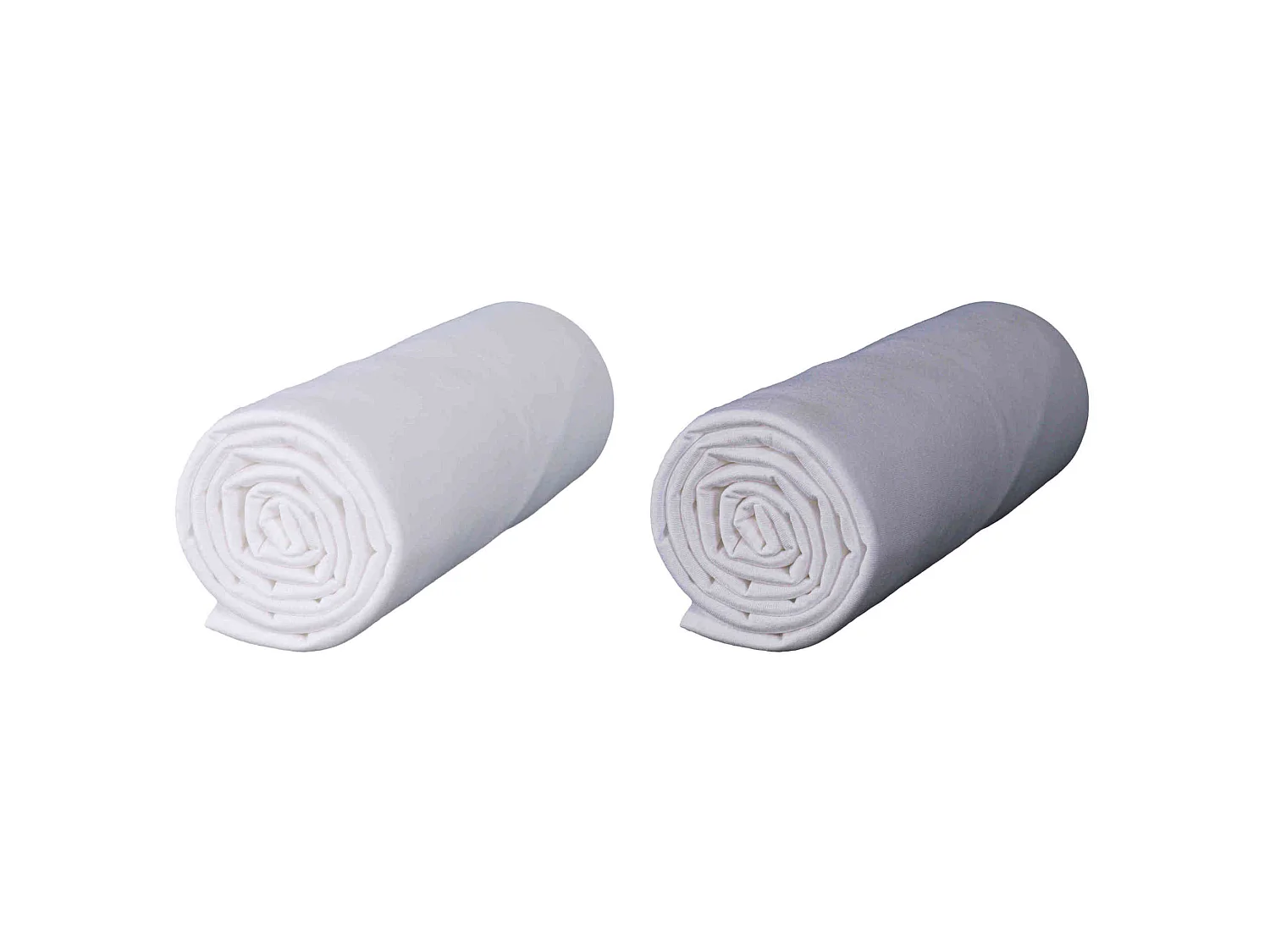 Lot de 2 draps housses bébé jersey bio blanc et gris 70x140 cm