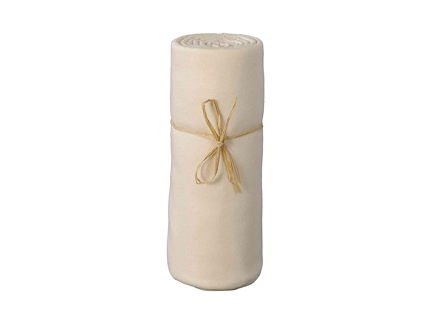 Drap housse bébé jersey bio écru 60x120