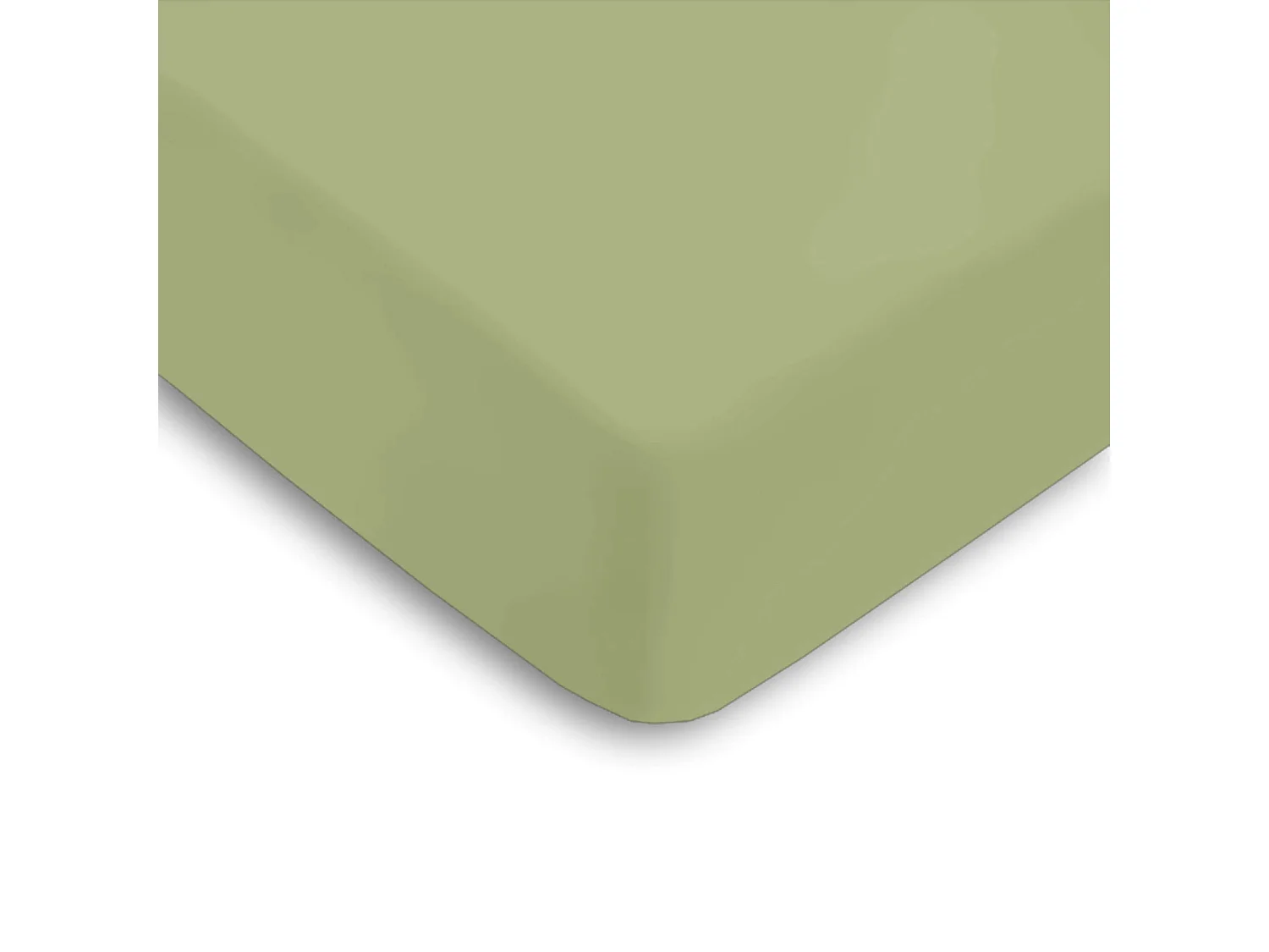 Drap housse percale sauge bonnet 30 cm 140x190