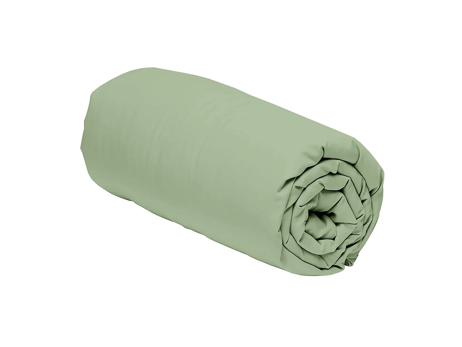 Drap housse percale sauge bonnet 30 cm 140x190