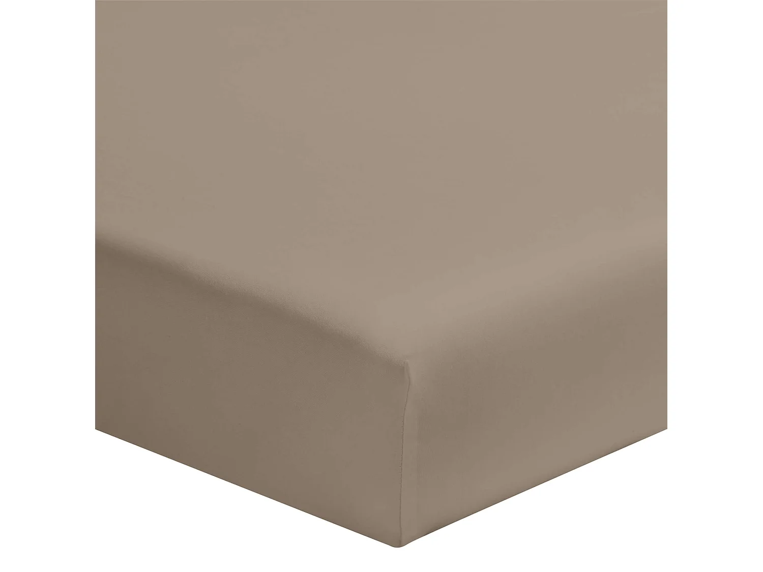 Drap housse biscuit 100% coton bonnet 30 cm 120x200 cm