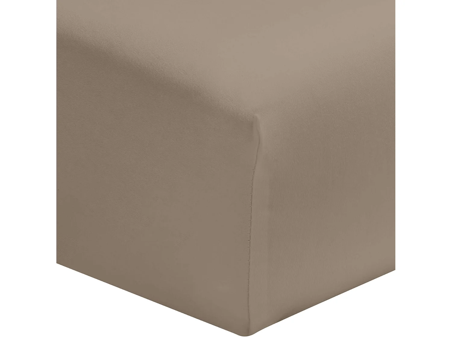 Drap housse biscuit 100% coton bonnet 40 cm 160x200 cm