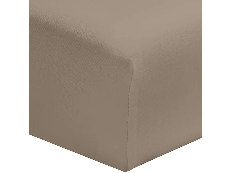 Drap housse biscuit 100% coton bonnet 40 cm 140x190 cm