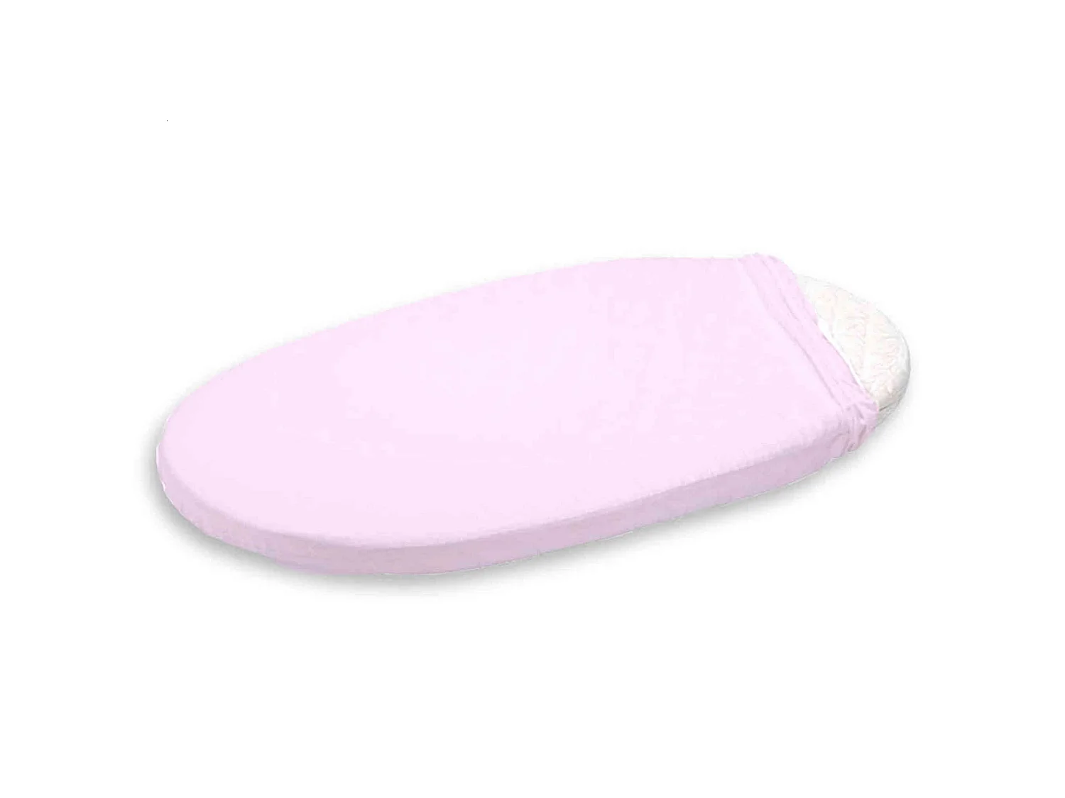 Lot de 2 draps housses bébé coton bio pour berceau et couffin ovale 40x80 rose