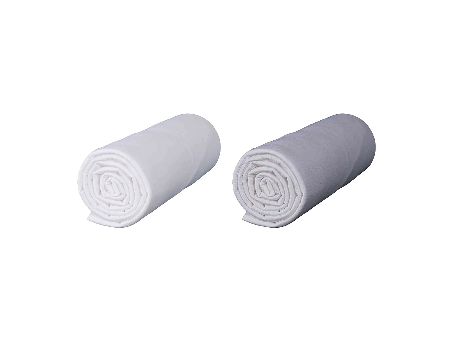 Lot de 2 draps housses bébé jersey bio blanc et gris 60x120 cm