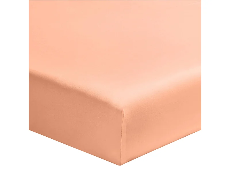 Drap housse bébé rose poudré 100% coton biologique bonnet 15 cm 60x120