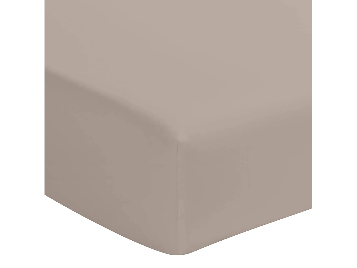 Drap housse percale lin bonnet 40 cm 180x200 cm