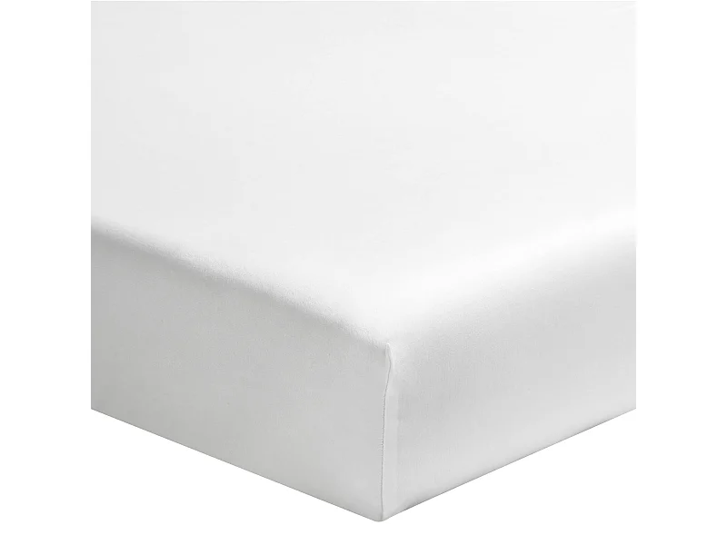 Drap housse bébé cododo percale blanc bonnet 10 cm 50x85