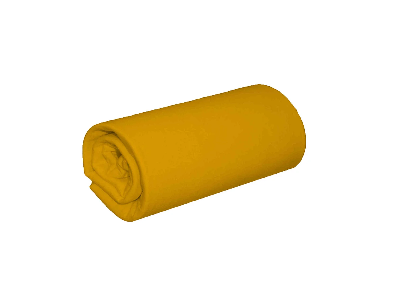 Drap housse jersey jaune moutarde bonnet 30 cm 70/80x190/200
