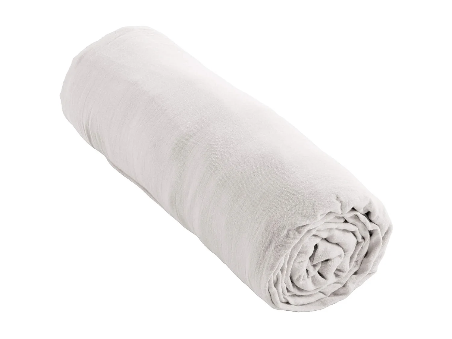 Drap housse double gaze de coton blanc 140x190 cm