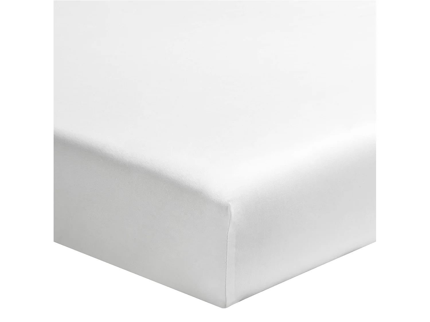 Drap housse bébé blanc percale bonnet 15 cm 60x120