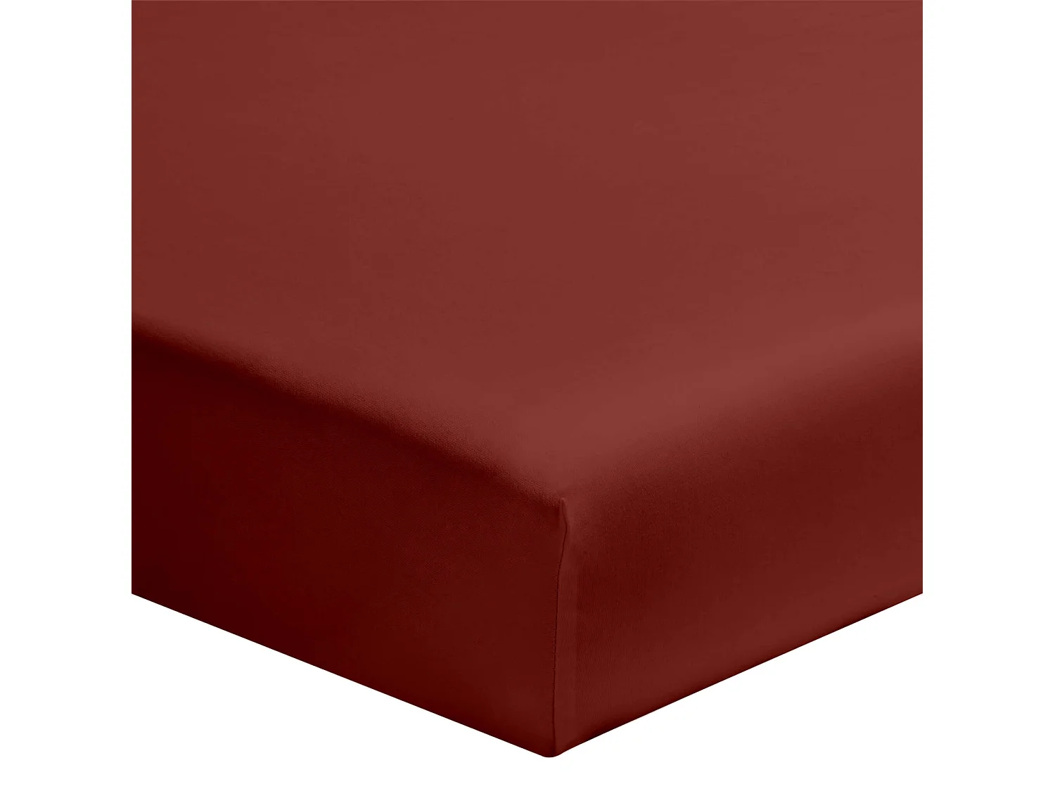 Drap housse jersey terre de sienne bonnet 30 cm 180/190x200