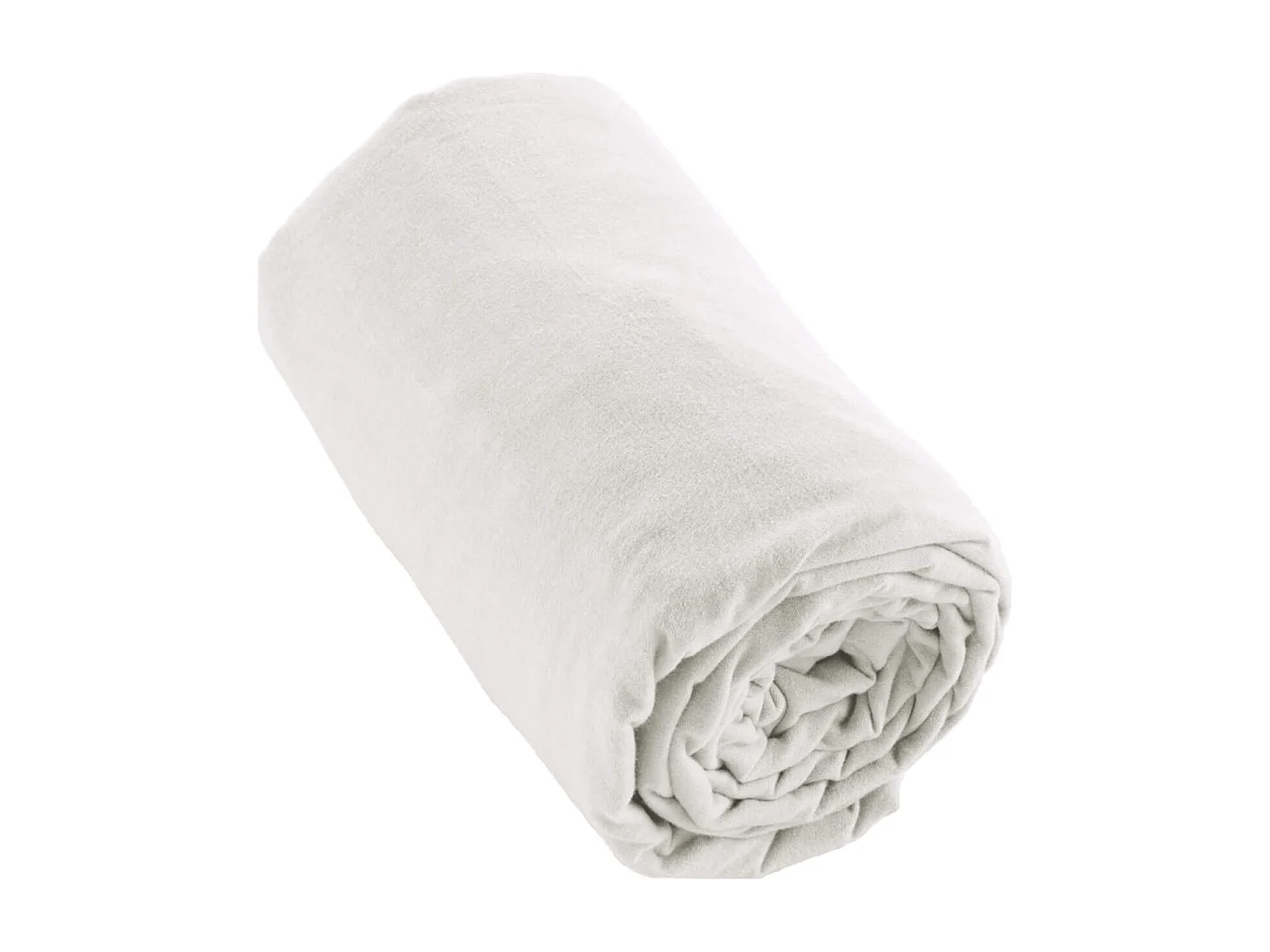 Drap housse flanelle blanc 160x200 cm