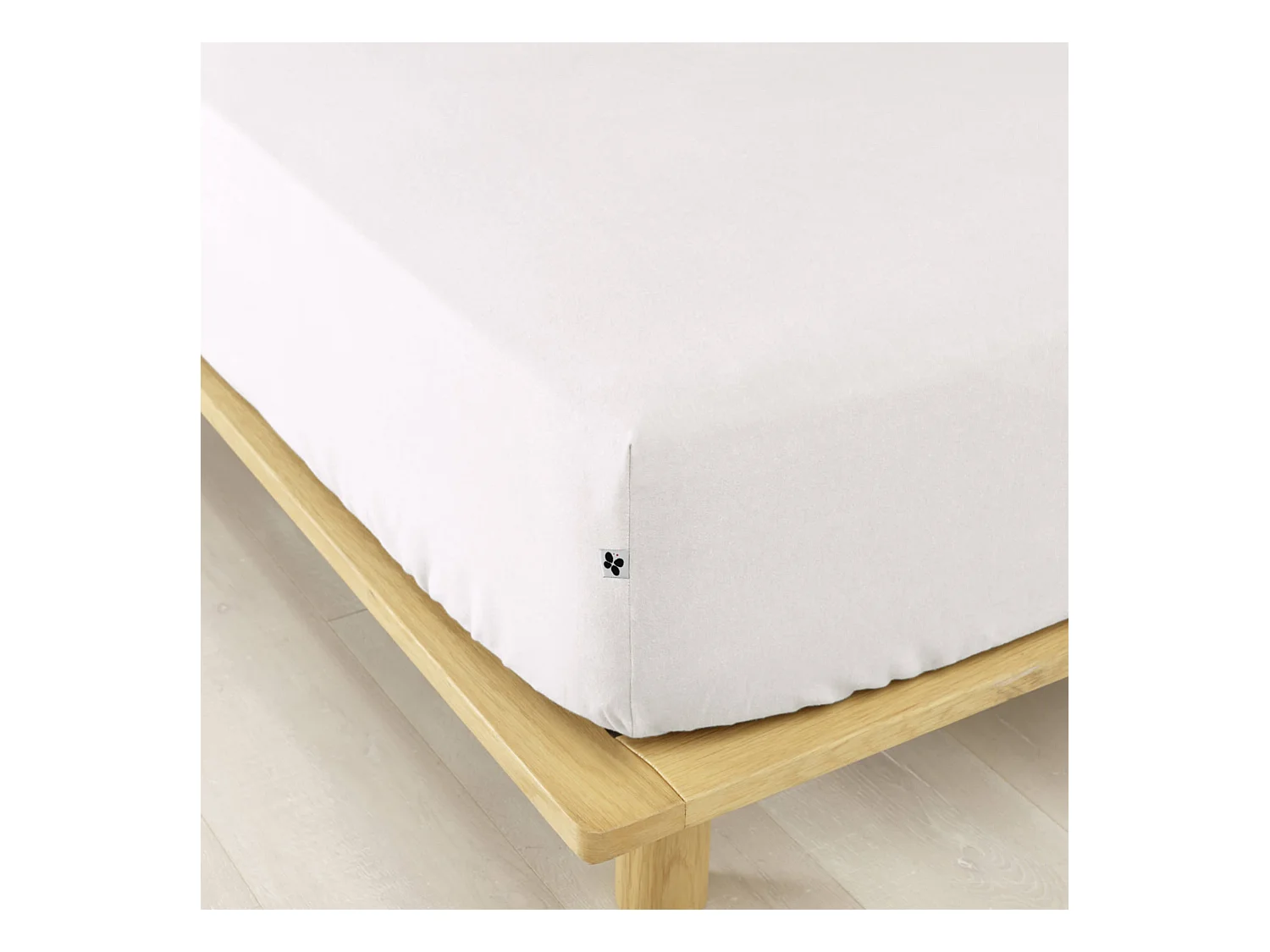 Drap housse flanelle blanc 160x200 cm