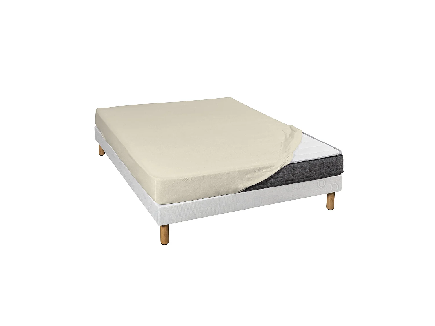 Drap housse lin jersey coton Lycra Tencel 140x190