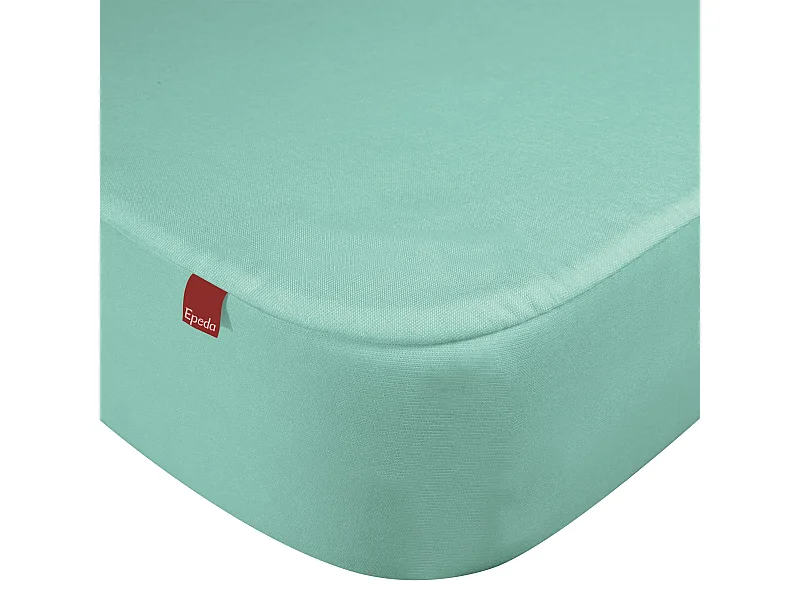 Drap housse protège matelas imperméable 2 en 1 Epeda émeraude 80x190/200