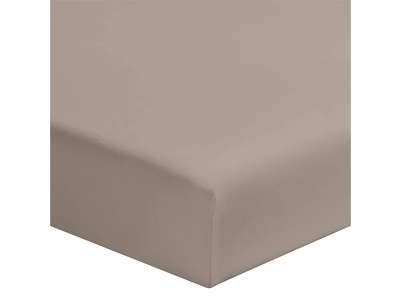 Drap housse percale lin bonnet 30 cm 140x190 cm