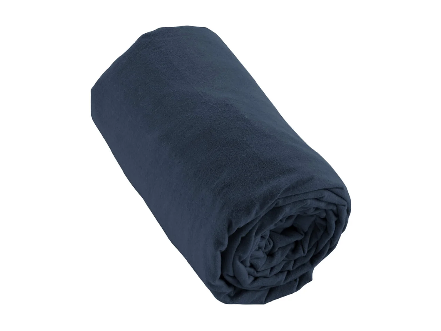 Drap housse flanelle marine 160x200 cm