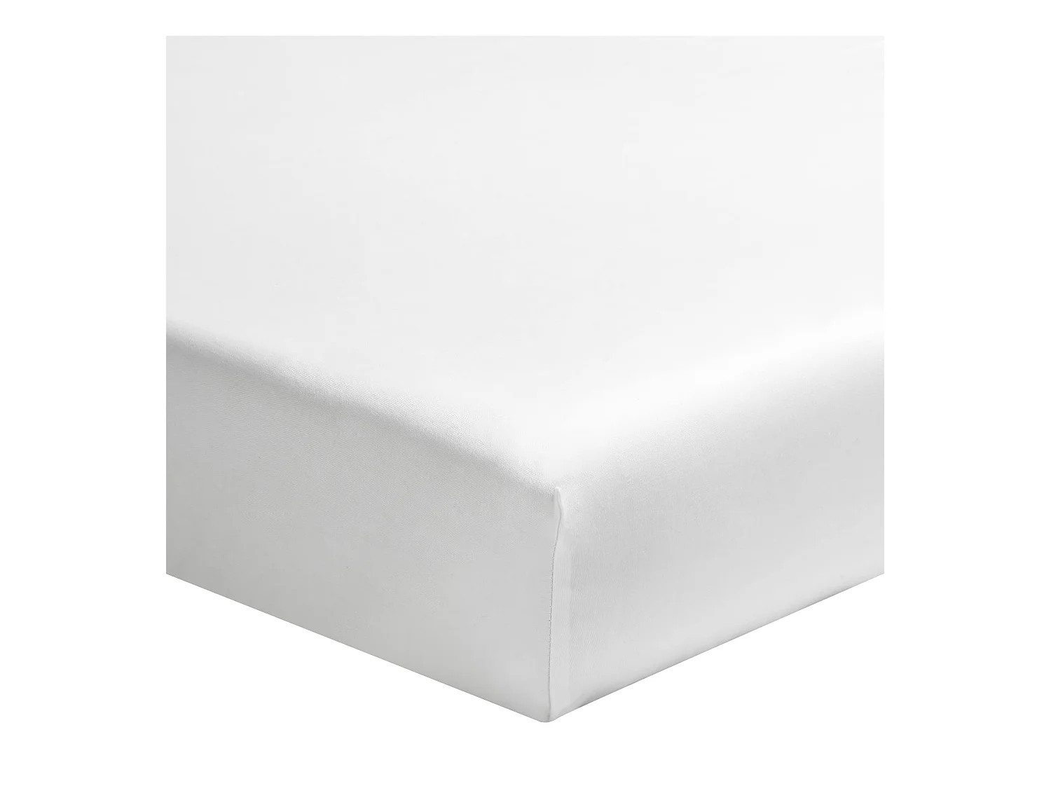Drap housse blanc 100% coton biologique bonnet 30 cm 200x200