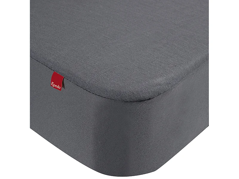 Drap housse protège matelas imperméable 2 en 1 Epeda gris 160x190