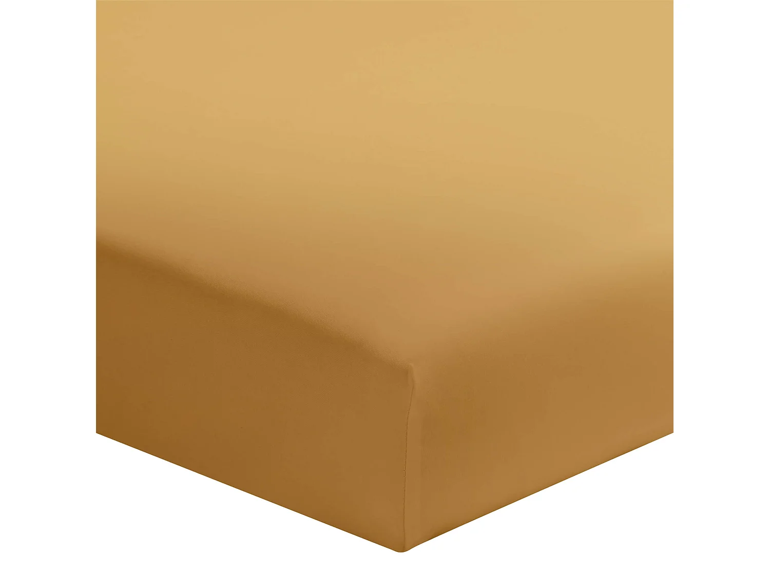 Drap housse curry 100% coton biologique bonnet 30 cm 80x190 cm