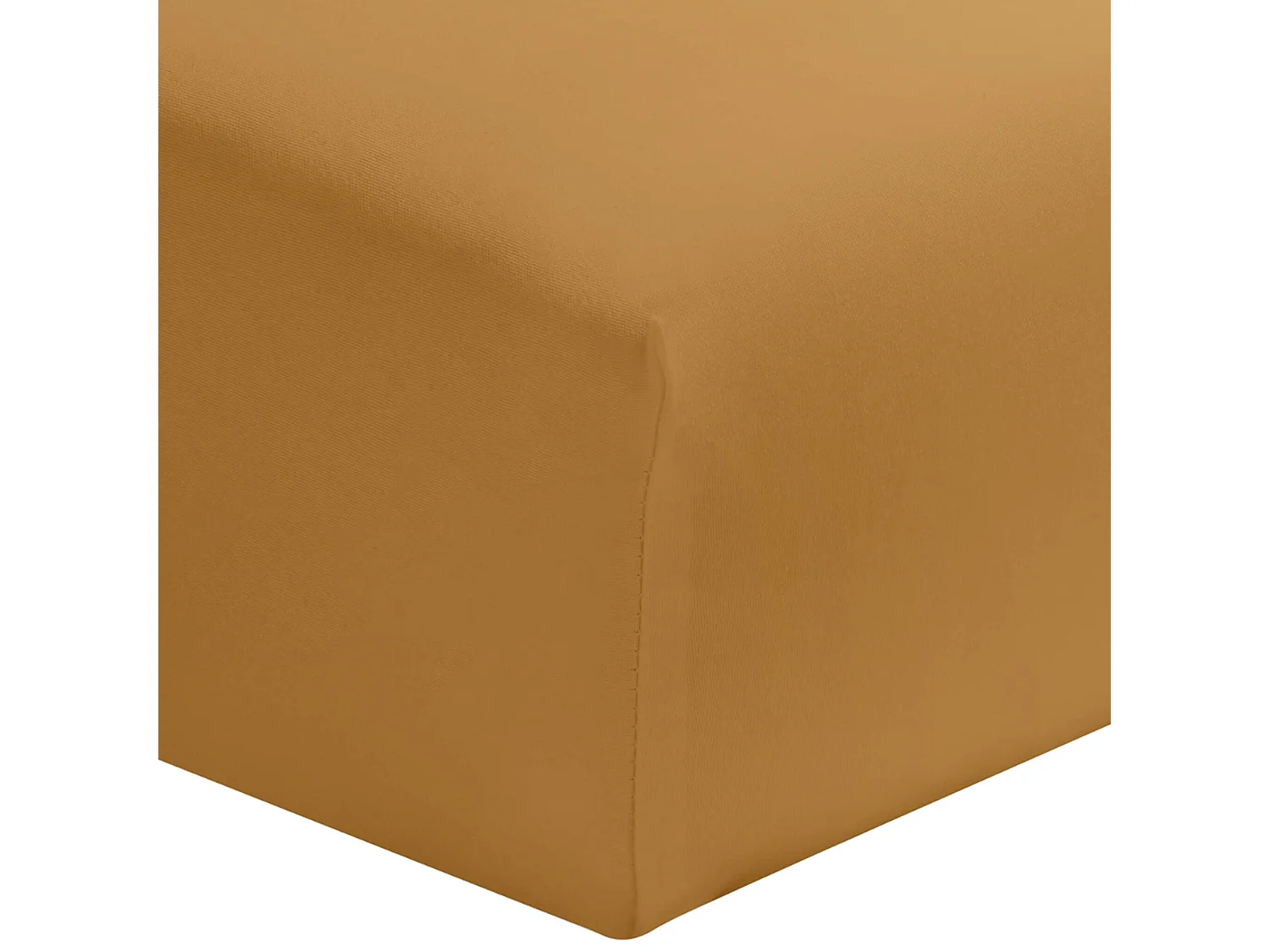 Drap housse curry 100% coton biologique bonnet 30 cm 80x190 cm