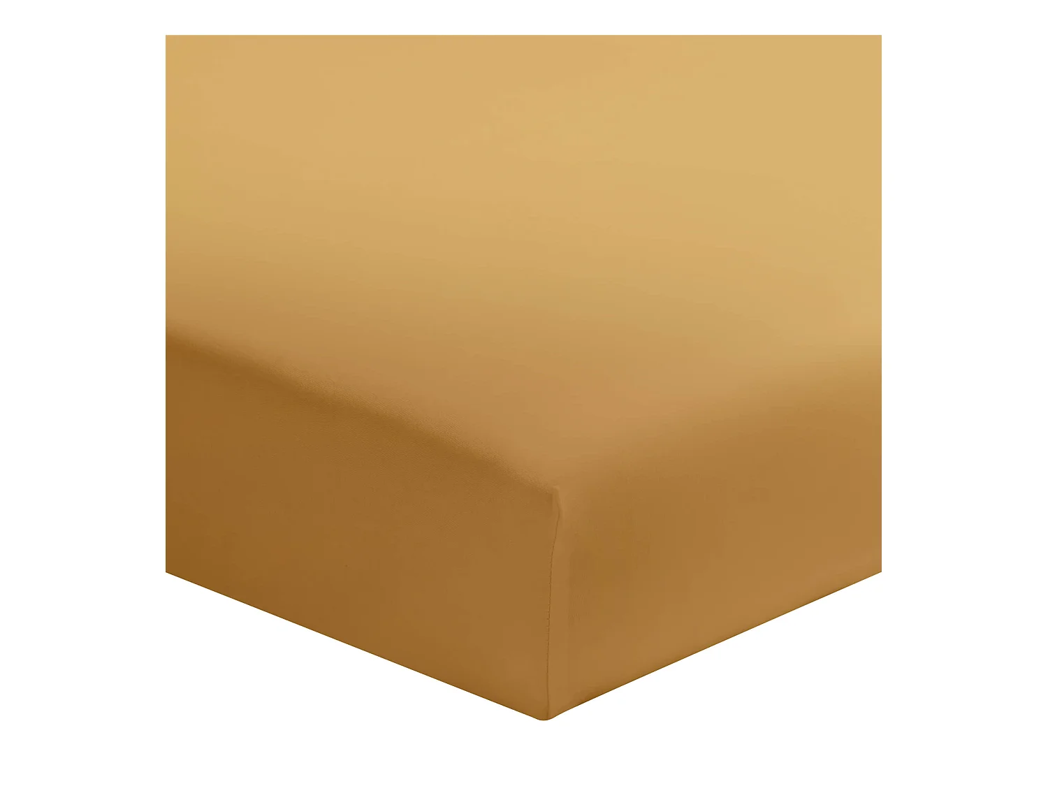 Drap housse curry 100% coton biologique bonnet 30 cm 80x190 cm