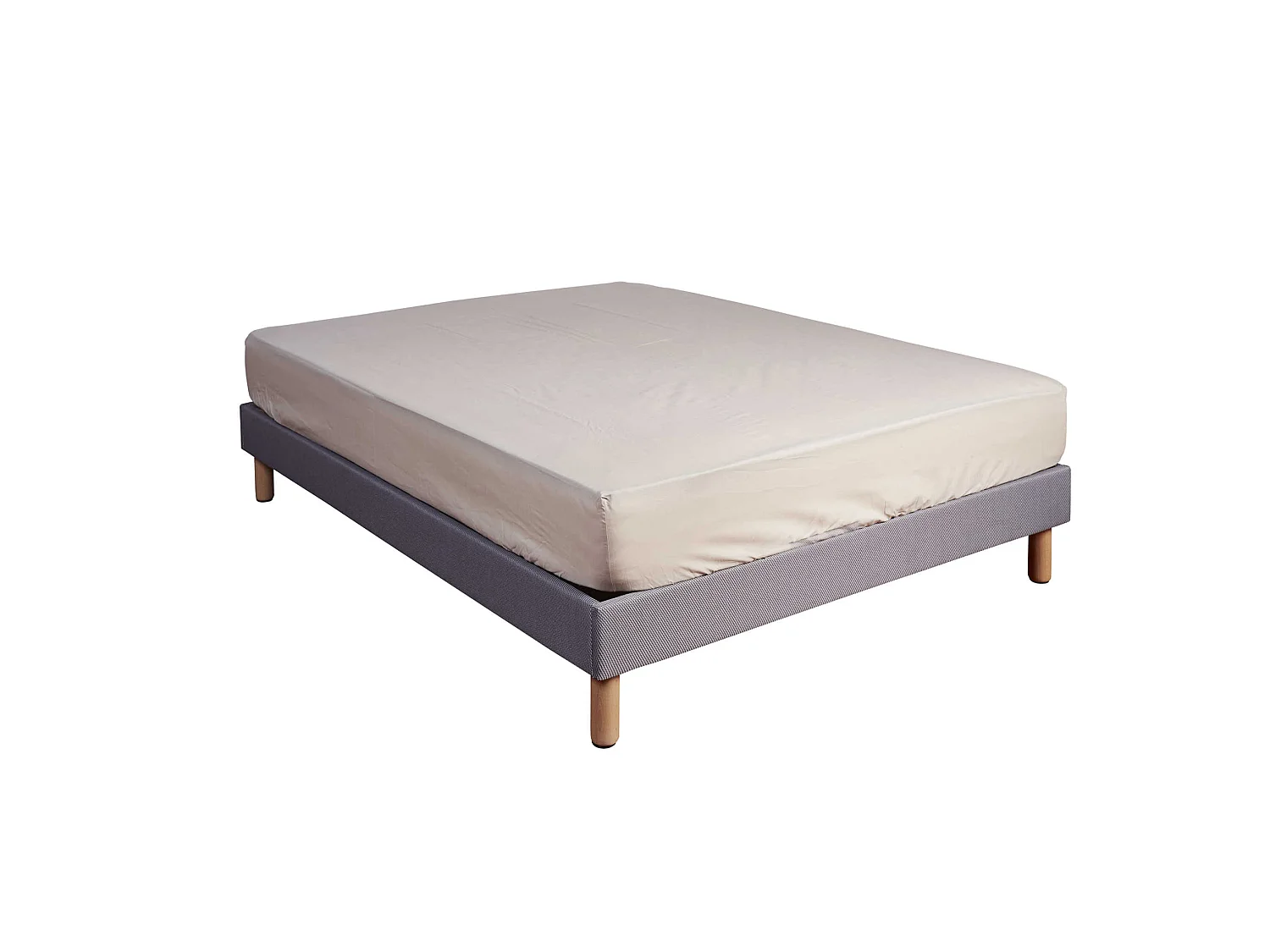 Drap housse 100% coton seigle - bonnet 27 cm 90x190