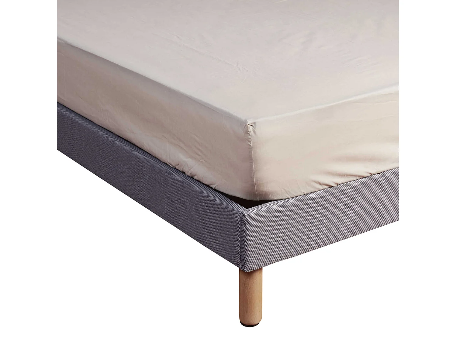 Drap housse 100% coton seigle - bonnet 27 cm 90x190