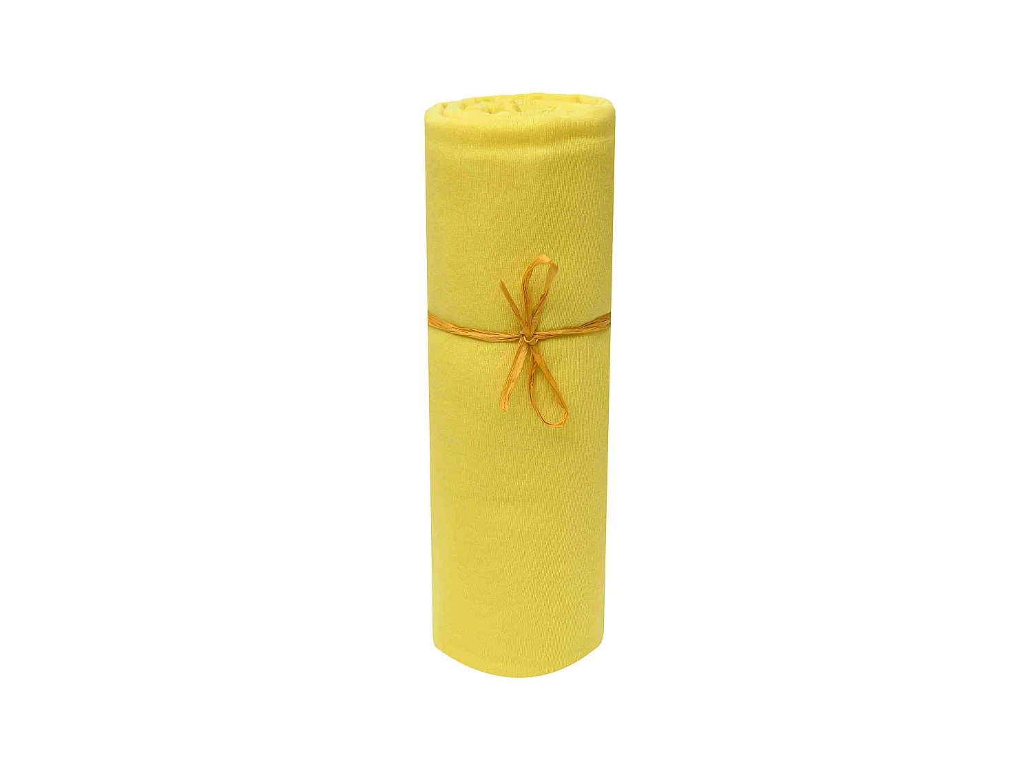 Drap housse bébé jersey bio jaune or 70x140