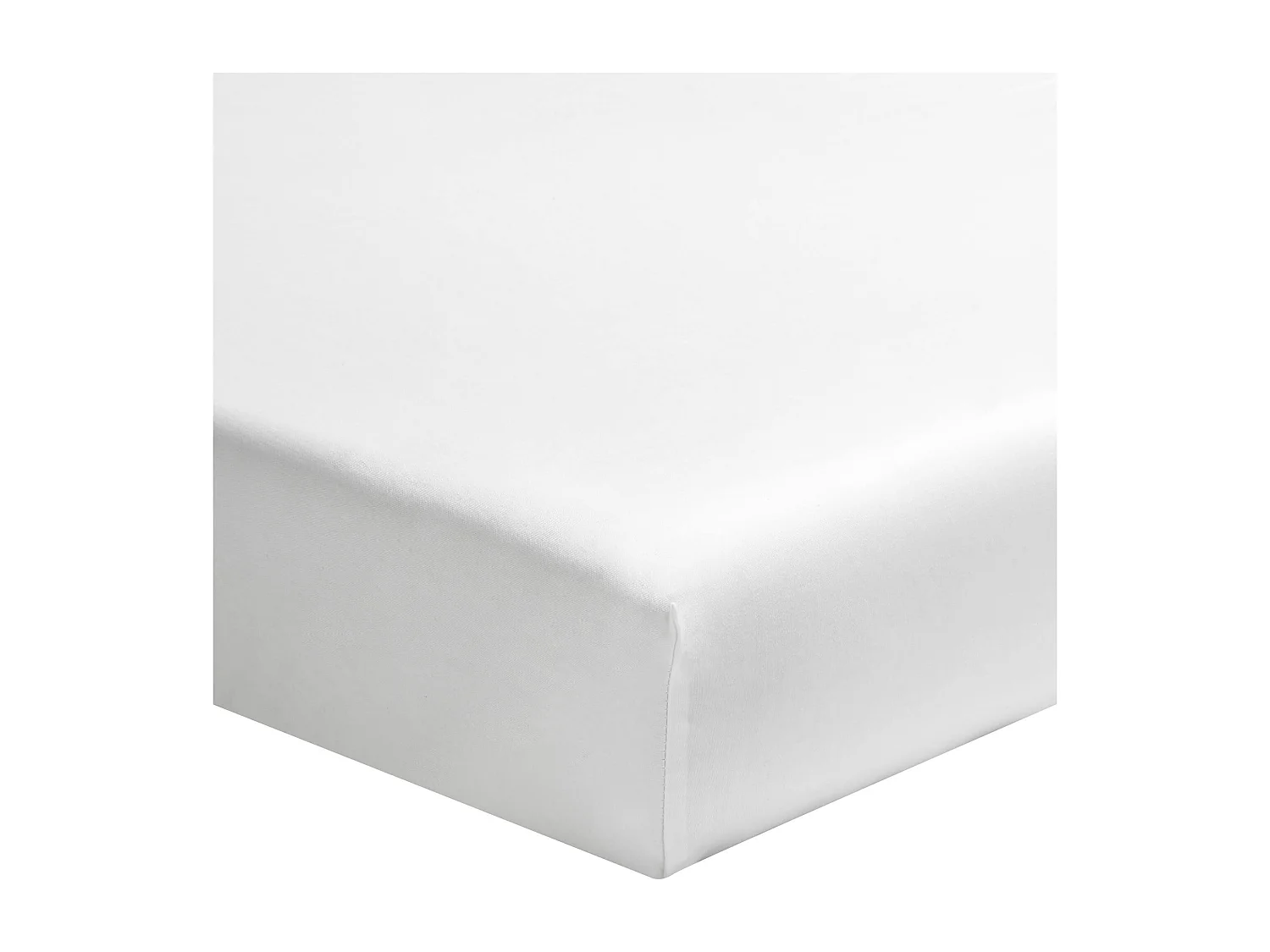 Drap housse blanc bonnet 30 cm 100% coton 90x190