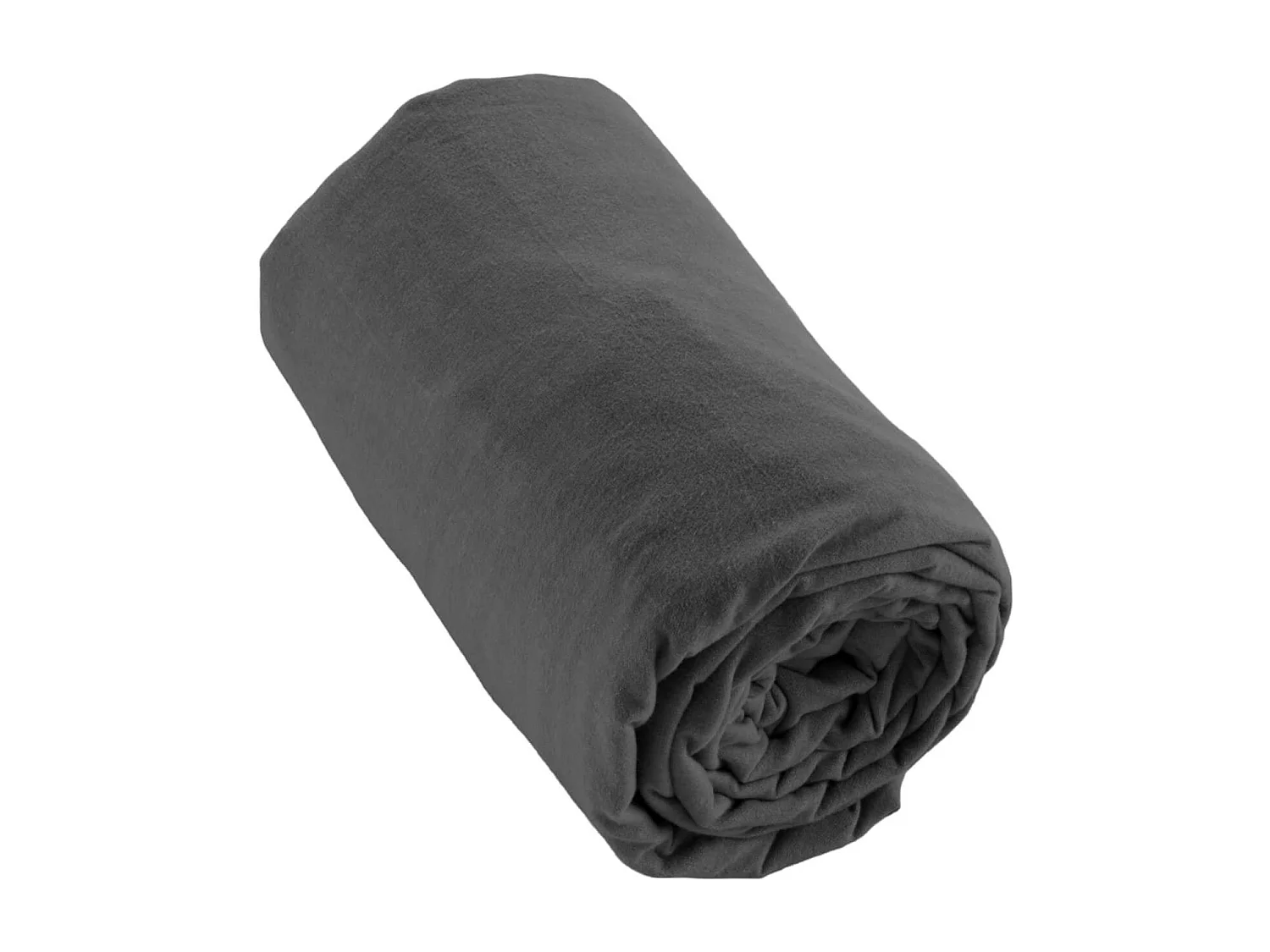 Drap housse flanelle anthracite 140x190 cm