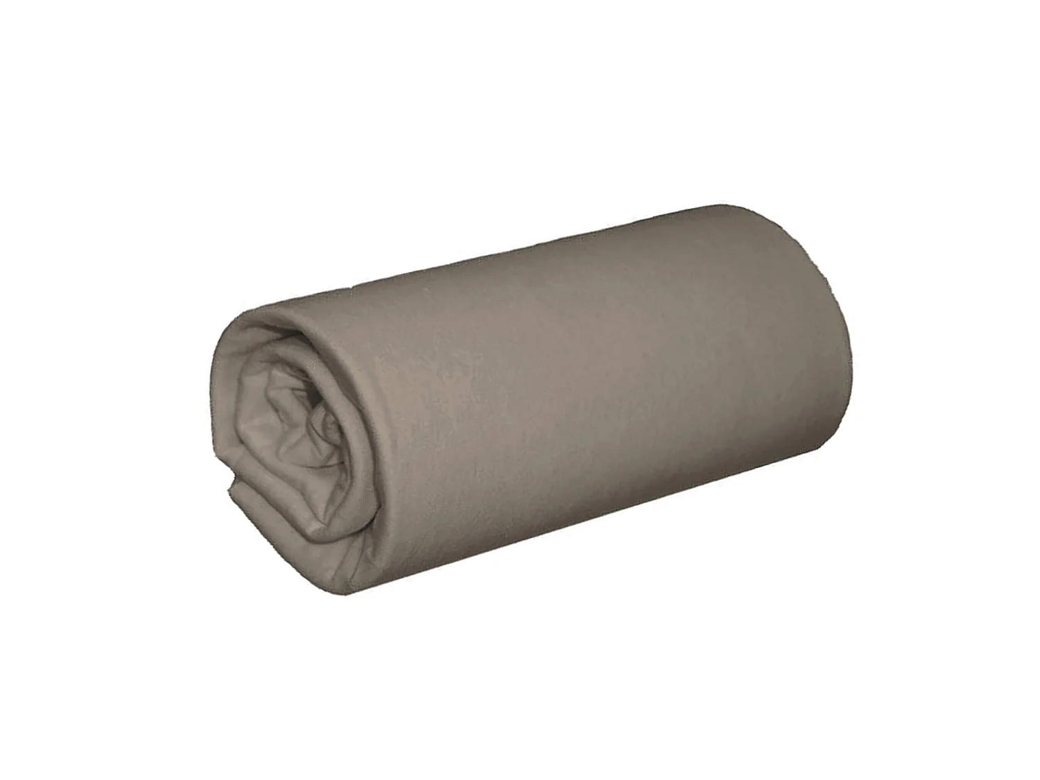 Drap housse jersey taupe bonnet 30 cm 100% coton biologique 90x200