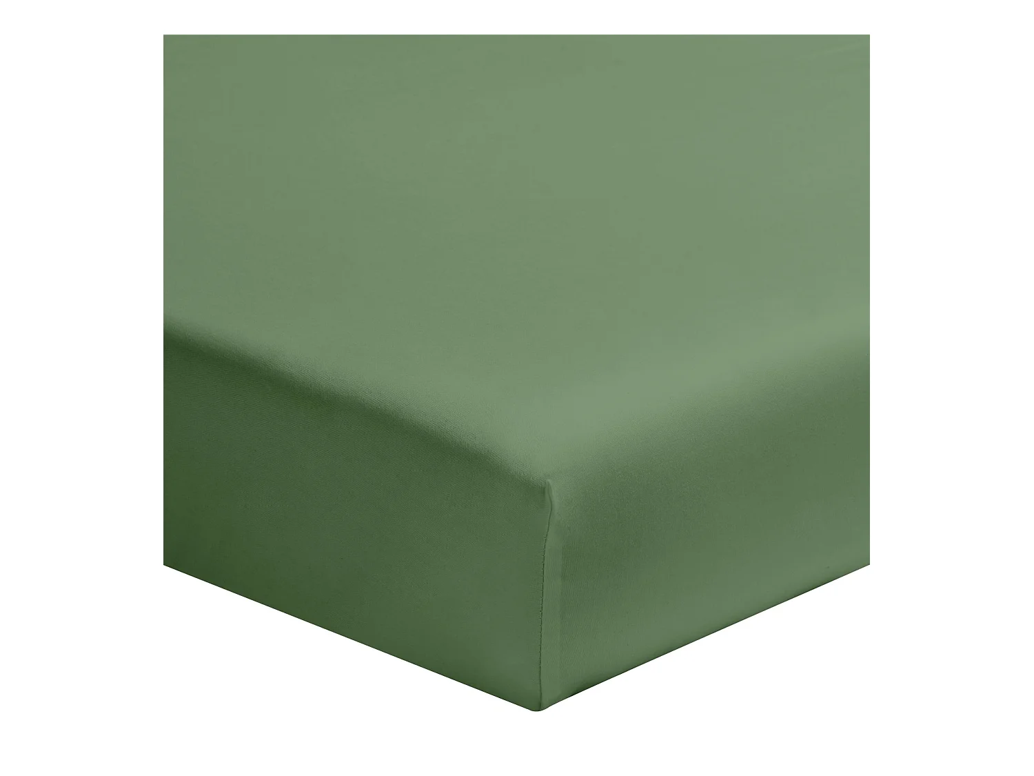 Drap housse bébé vert de gris 100% coton biologique bonnet 15 cm 60x120