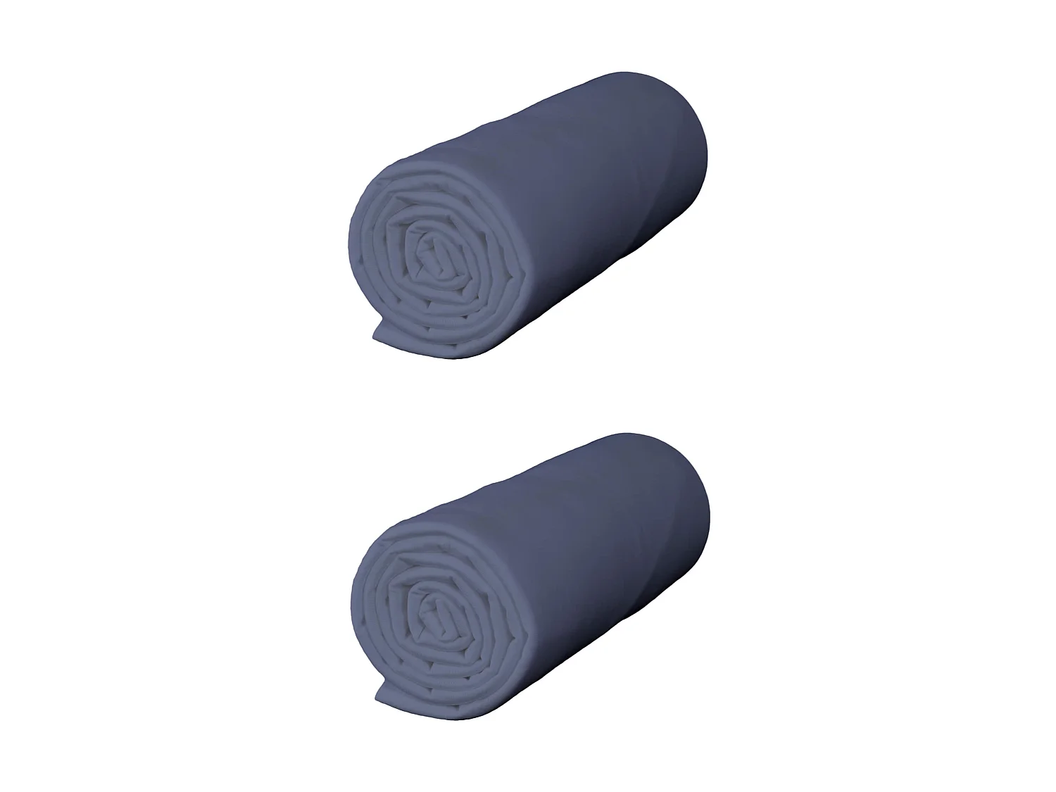 Lot de 2 draps housses jersey bleu océan bonnet 30 cm 140x190/200