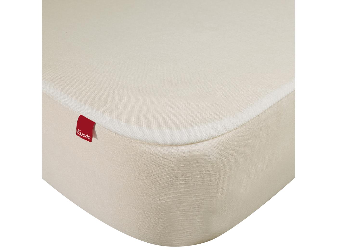 Drap housse protège matelas imperméable 2 en 1 Epeda écru 120x190/200