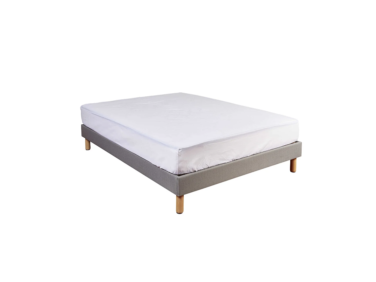 Drap Housse 100% coton Blanc - Bonnet 27 cm 90x190