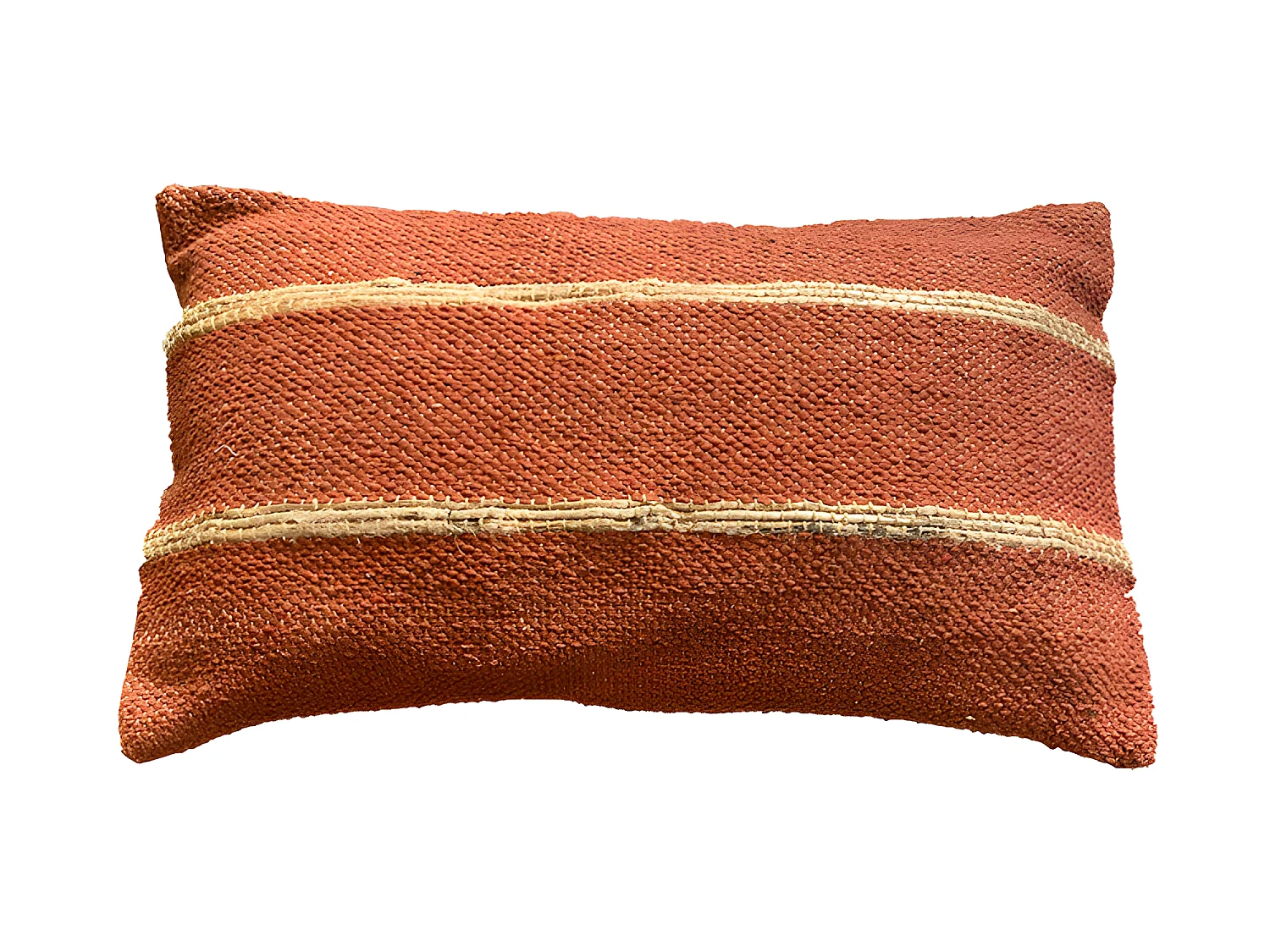 Katoenen kussenhoes met jute Tasunka 30x50 Rood