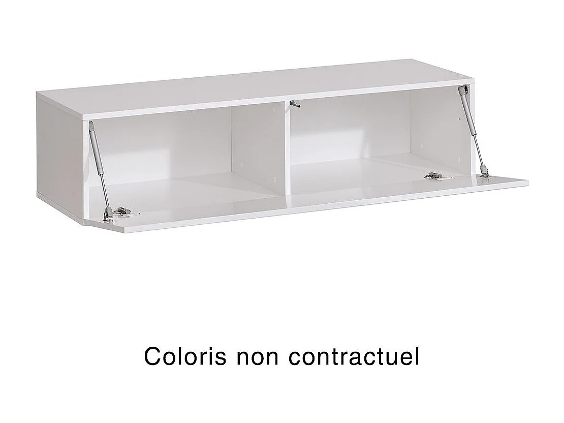 Mueble para TV colgante de 120cm color negro colección SWITCH. Acabados brillantes.